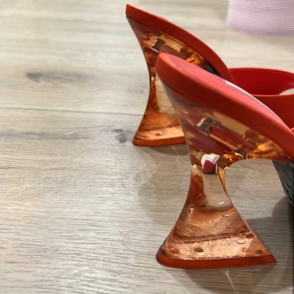 ZARA Orange Lucite Heels - Picture 2 of 3
